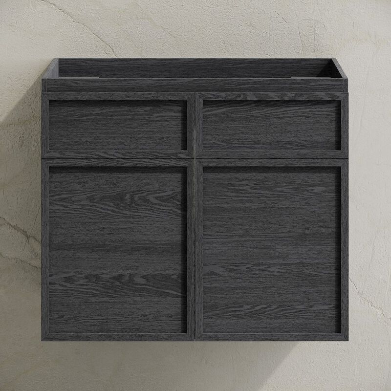 St. Tropez 24" Wall-Mounted Bathroom Vanity Cabinet without Top in Black Oak image number 5