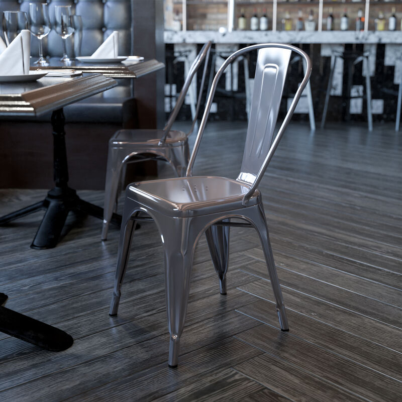 Metal Colorful Restaurant Chairs image number 1