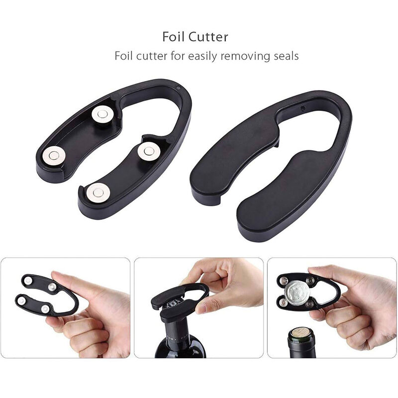 Brentwood Air Pump Wine Bottle Opener with Foil Cutter, Vacuum Stopper, Aerator Pourer
