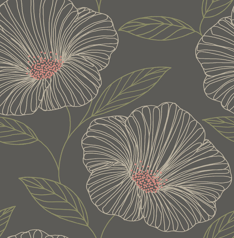 Mythic Brown Floral Wallpaper image number 0