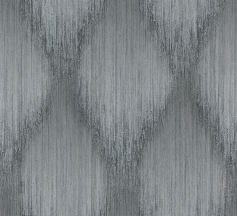 Starfall Pewter Metallic Ikat Wallpaper (Set of 2)