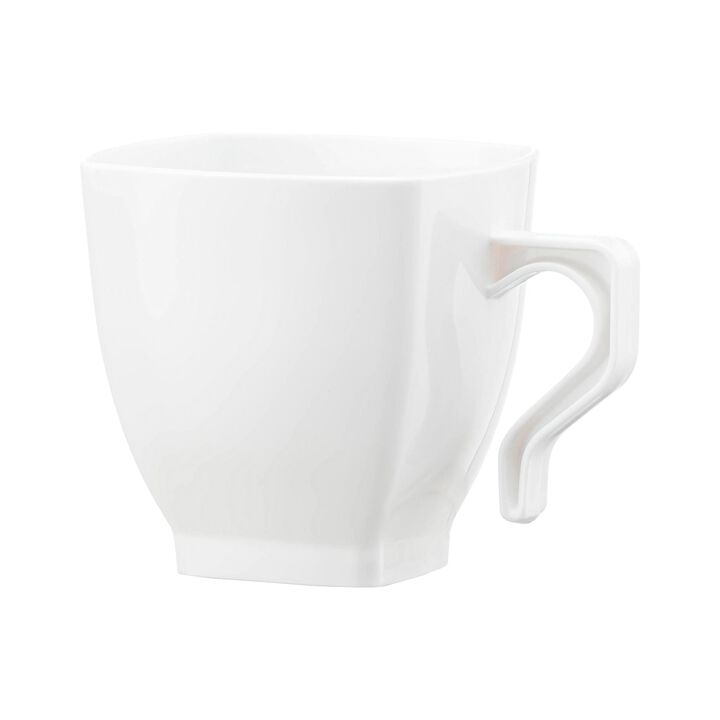 8 oz. White Square Plastic Coffee Mugs (192 Mugs)