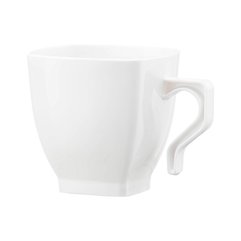 8 oz. White Square Plastic Coffee Mugs (192 Mugs) image number 0