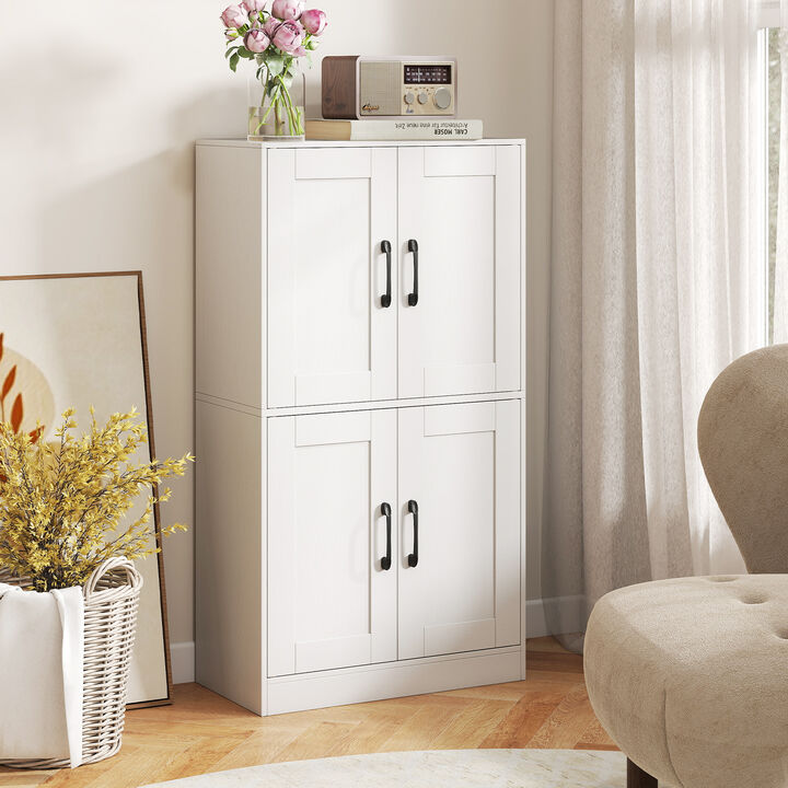 Bathroom Cabinet with Doors and Adjustable Shelves for Custom Storage