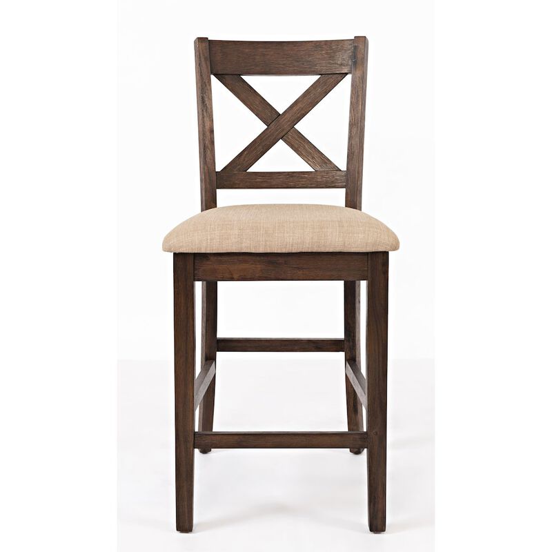 Jofran Walnut Creek 5 Piece Counter Height Dining Set - Table with 4 Stools