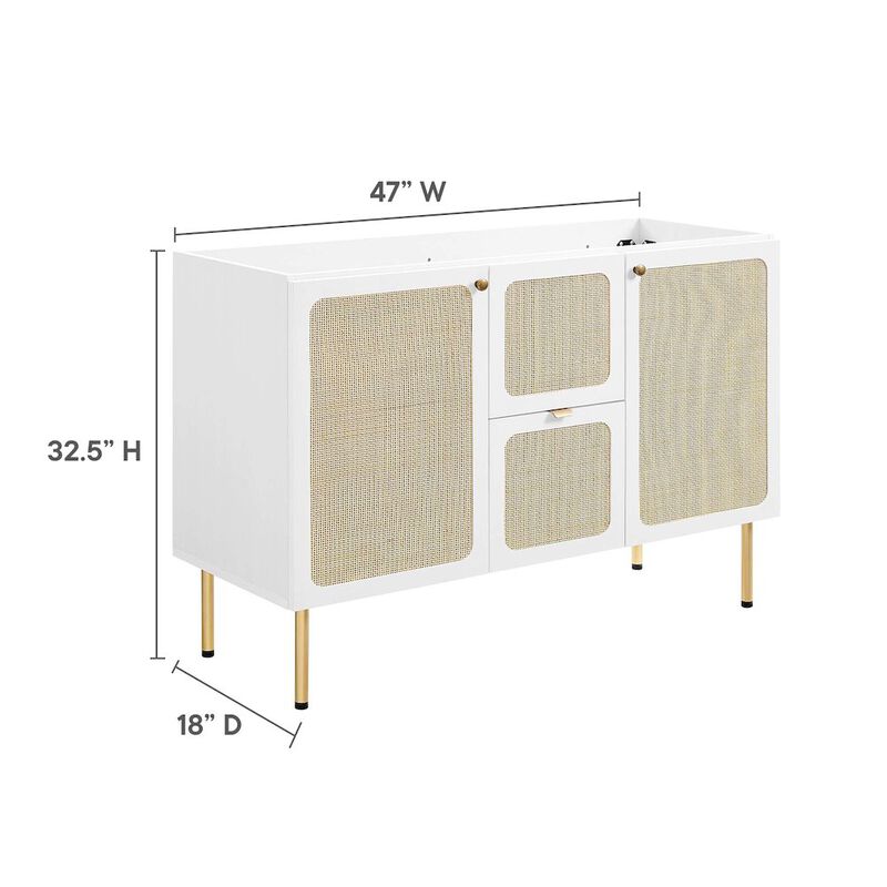 Modway Chaucer 48&rdquo; Bathroom Vanity Cabinet in White (Sink Basin Not Included), 48 Inches image number 2