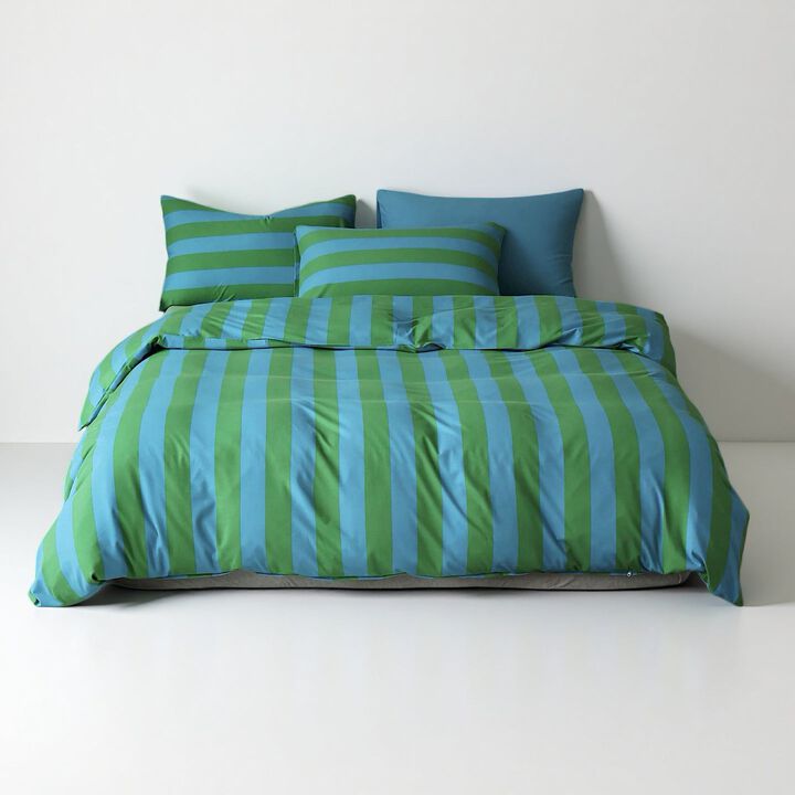 Queen Size Terra Stripe Cotton Duvet Cover Set of 4