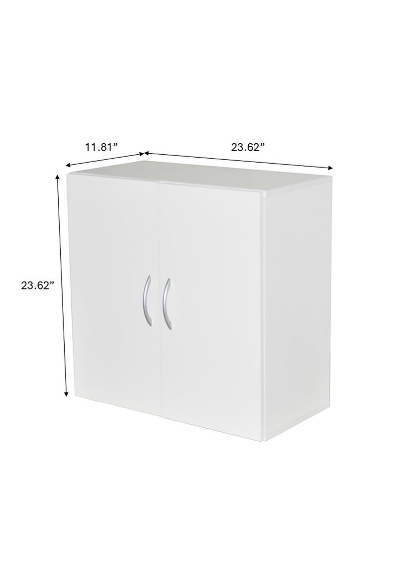 24 in. W x 12 in. D x 24 in. H Bathroom Storage Wall Cabinet in White Titanium