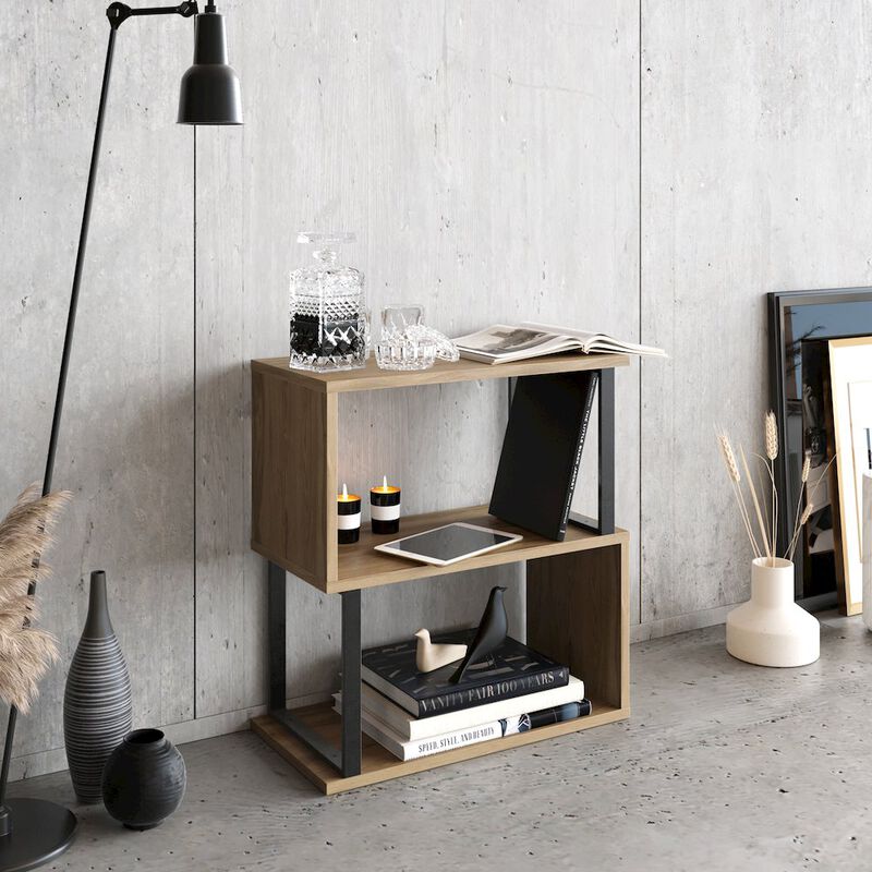 Decorotika Lima Side Table-Black&Oud Oak