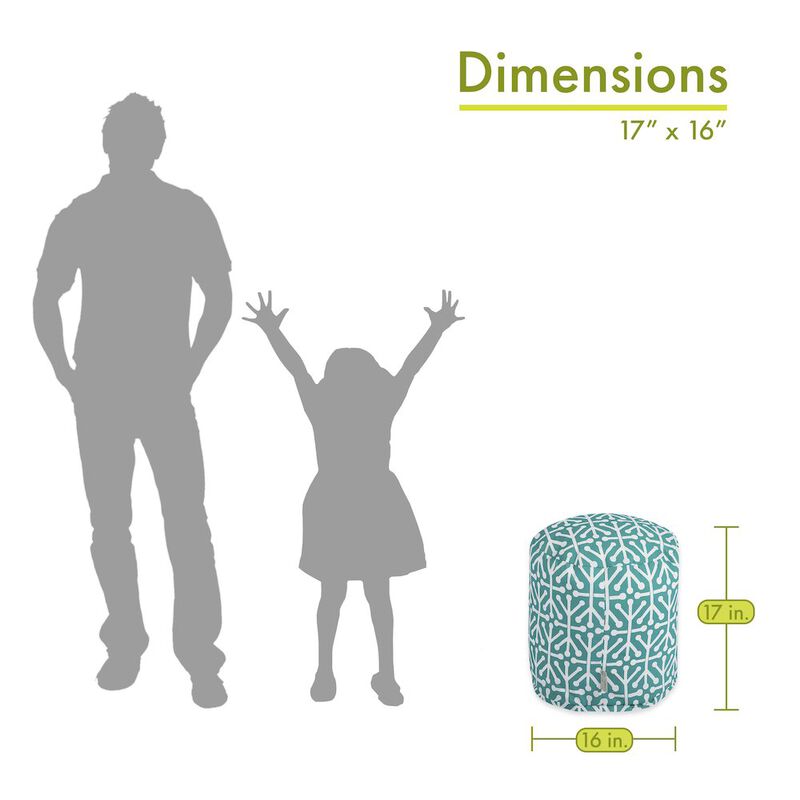 Majestic Home Goods Pouf Aruba Pacific