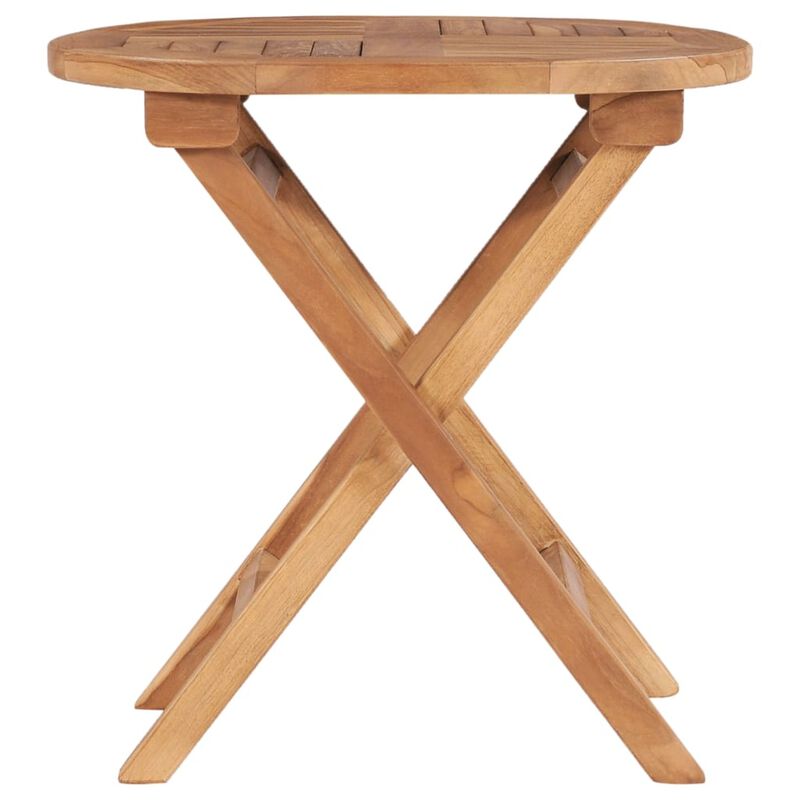 vidaXL Folding Garden Table 17.7" Solid Teak Wood