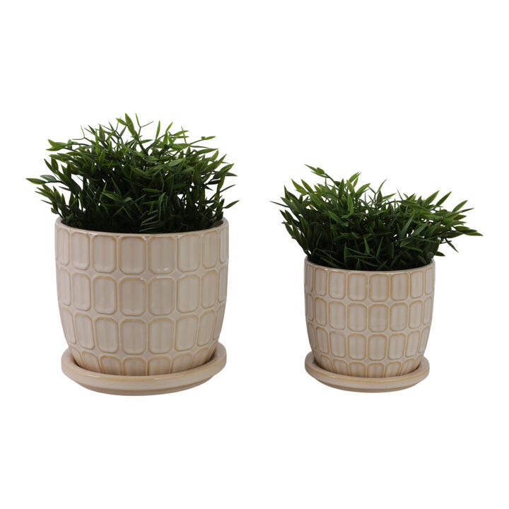 S/2 Squoval Saucer Planters