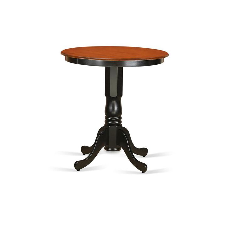 East West Furniture Eden  round  counter  height  table  finished  in  black  and  cherry
