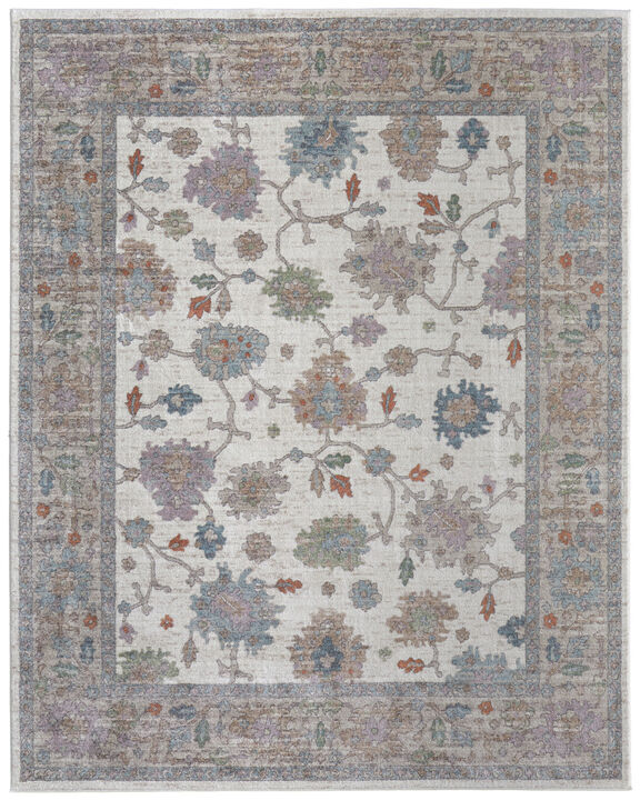 HomeRoots Floral Distressed Area Rug