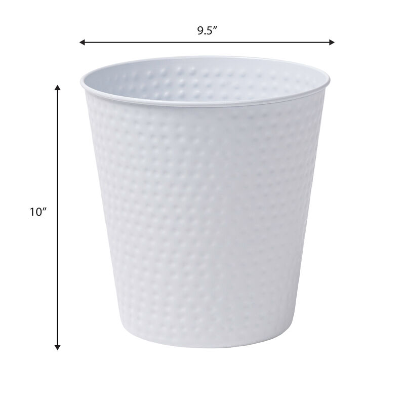 Axel Modern Minimalist Hammered Steel 2-Gallon Wastebasket