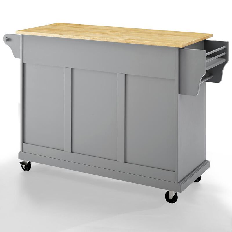 Crosley Furniture Full Size Wood Top Kitchen Cart