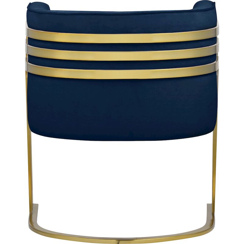Meridian Furniture Rays Navy Velvet Accent Chair