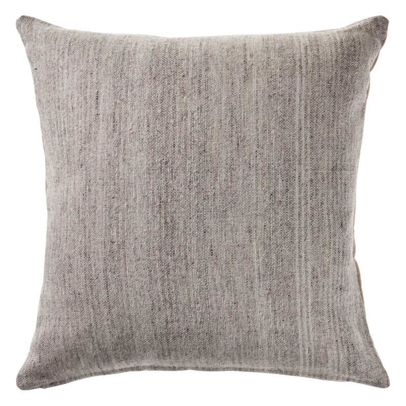 20" Gray Distressed Square Throw Pillow image number 1