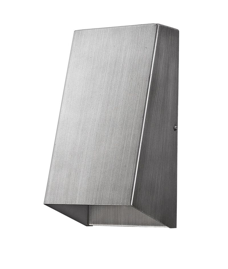 Hivvago Brushed Silver Geometric Wall Sconce