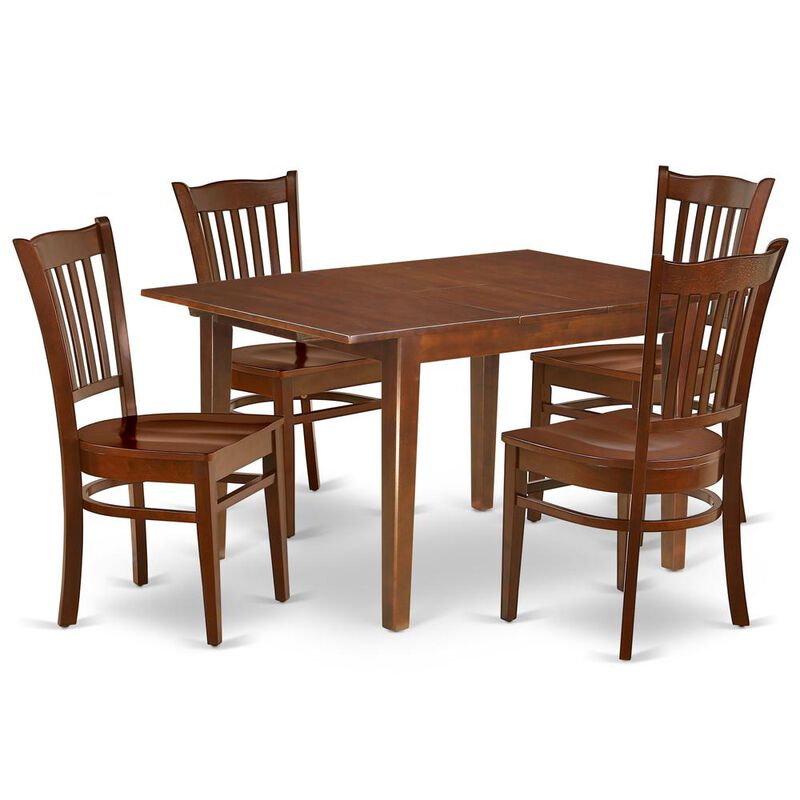 East West Furniture Dining Room Set Mahogany