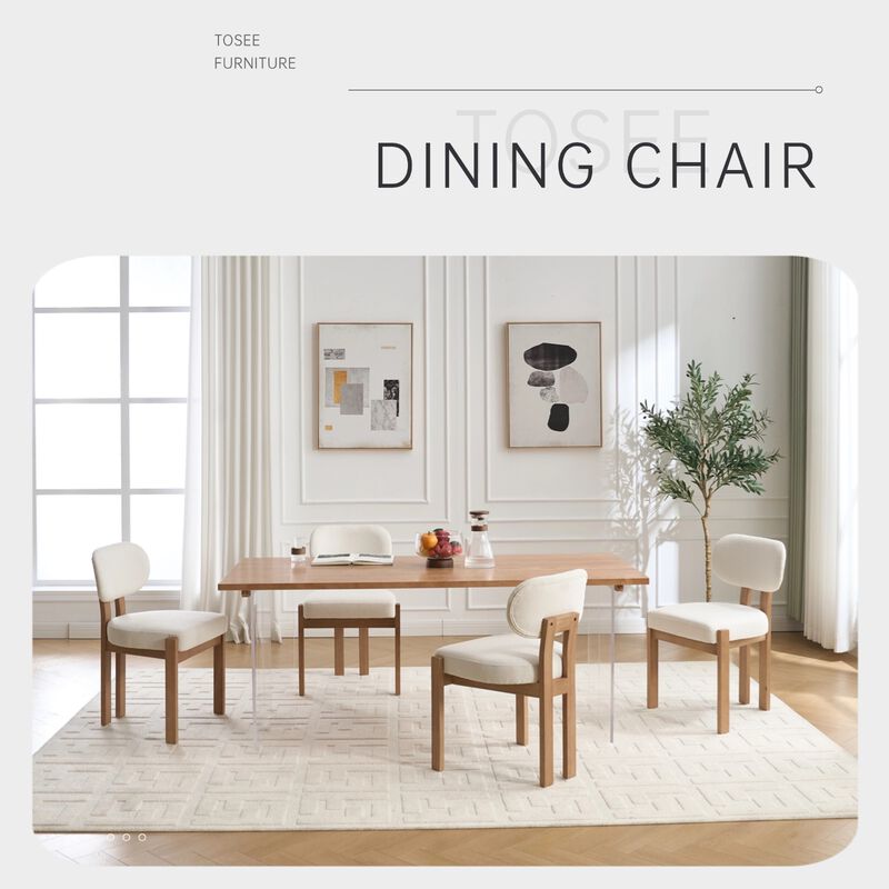 Merax Farmhouse Wooden Dining Chairs Set of 2 image number 7