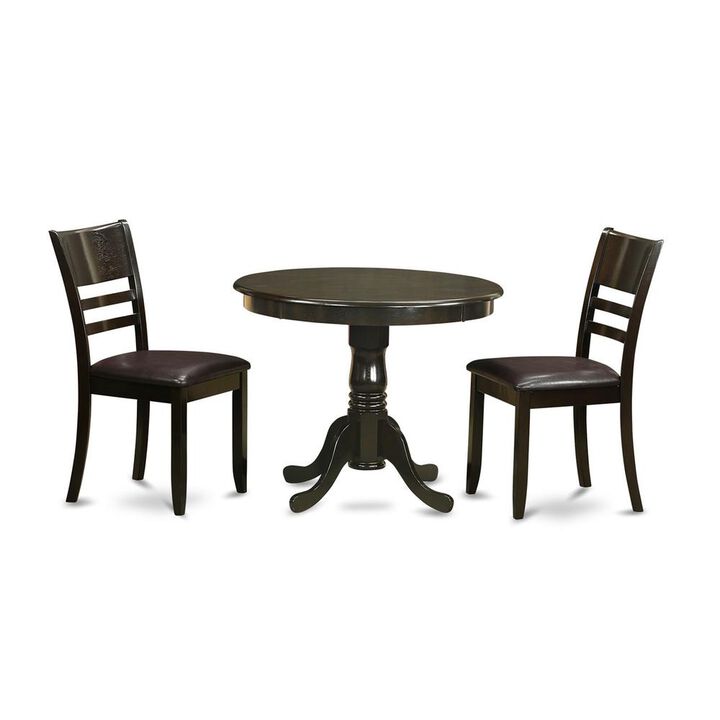 3 Pc Kitchen Table set-round Kitchen Table and 2 Dining Chairs