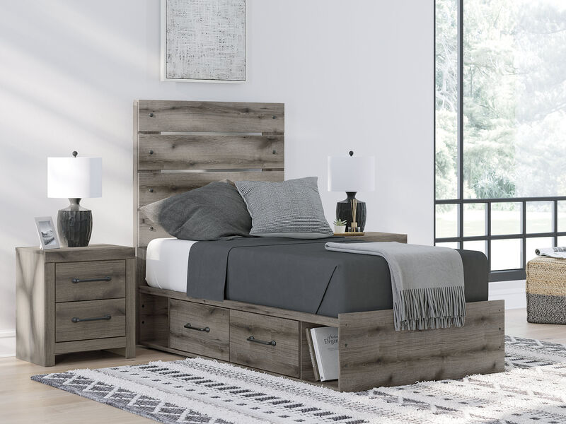 Urbanoore Twin Panel Storage Bed