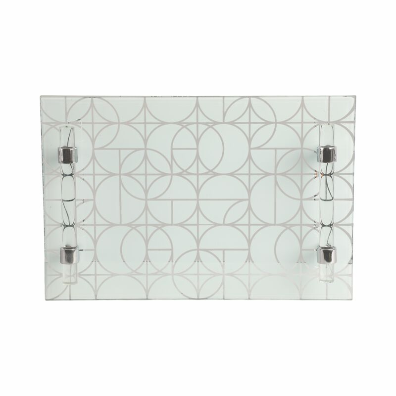 S/2 Sparkly Geo Glass Trays image number 5