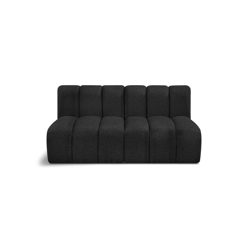 Meridian Furniture Arc Black Boucle Fabric Modular Sofa
