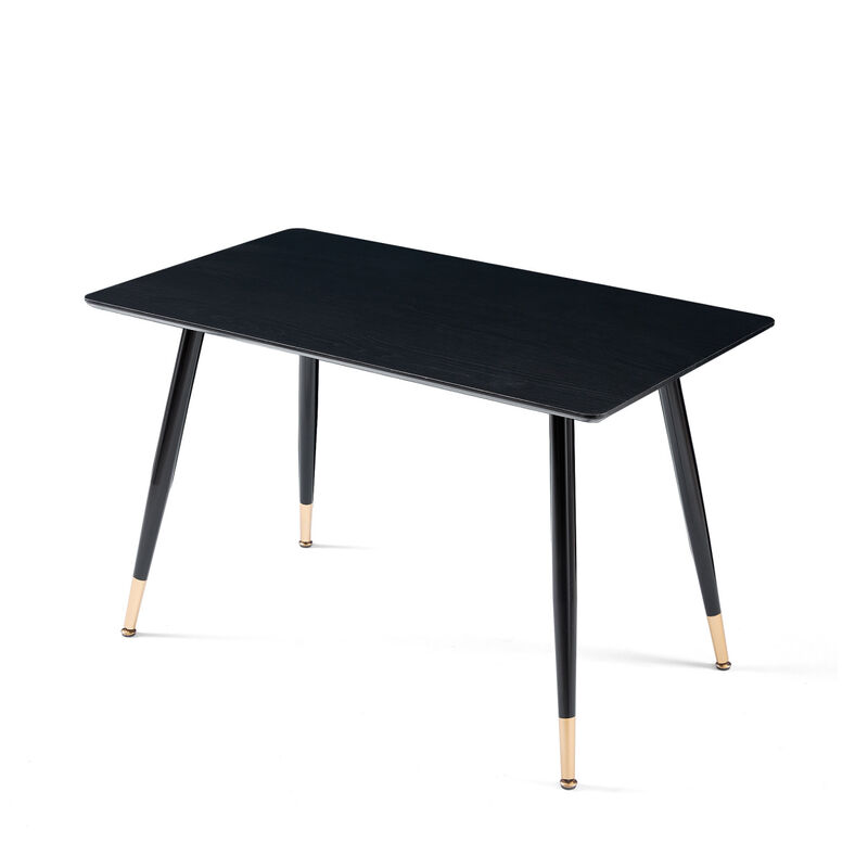 Streamdale Black Modern Kitchen Dining MDF Table For Smart Home