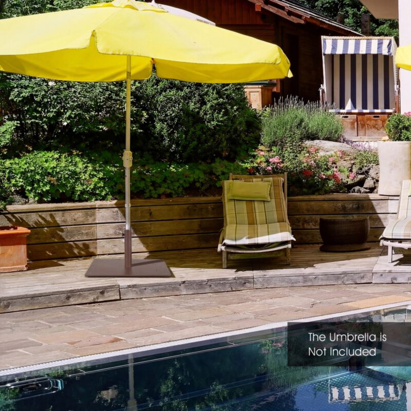 20 Inches Patio Umbrella Base Stand with 4 Adjustable Footpads image number 2
