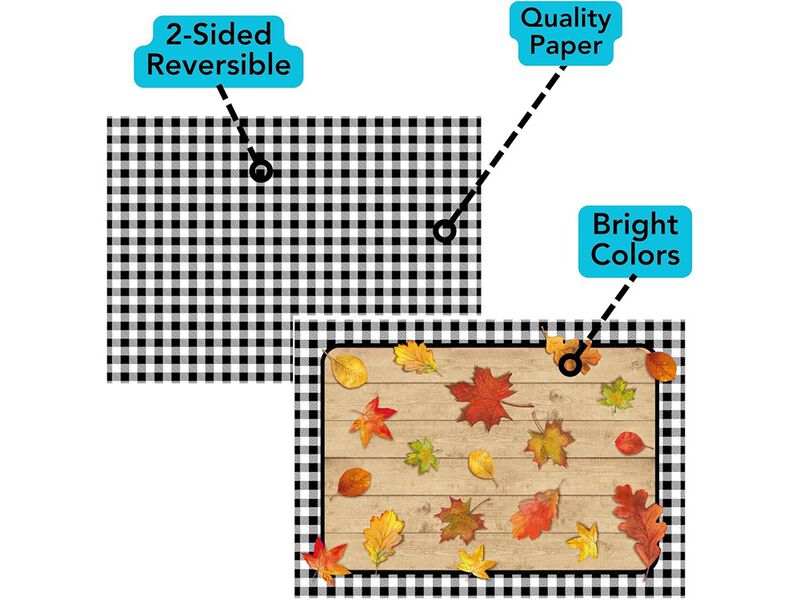 Sided Black Gingham Reversible Disposable Paper Place Mats image number 3