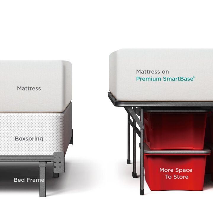 Hivvago King size 18 inch High Rise Metal Platform Bed Frame