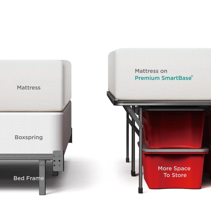 Hivvago King size 18 inch High Rise Metal Platform Bed Frame