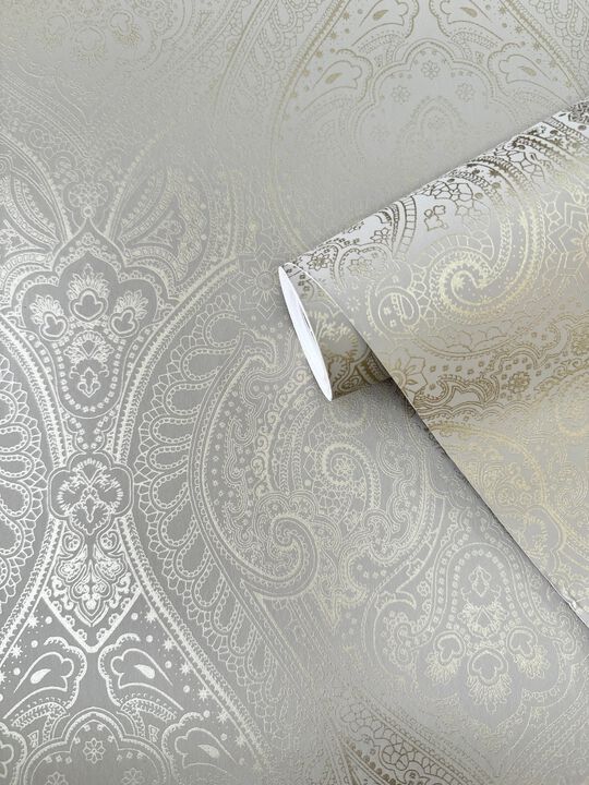 Zen Lace Bronze Brown Wallpaper AM22002-2