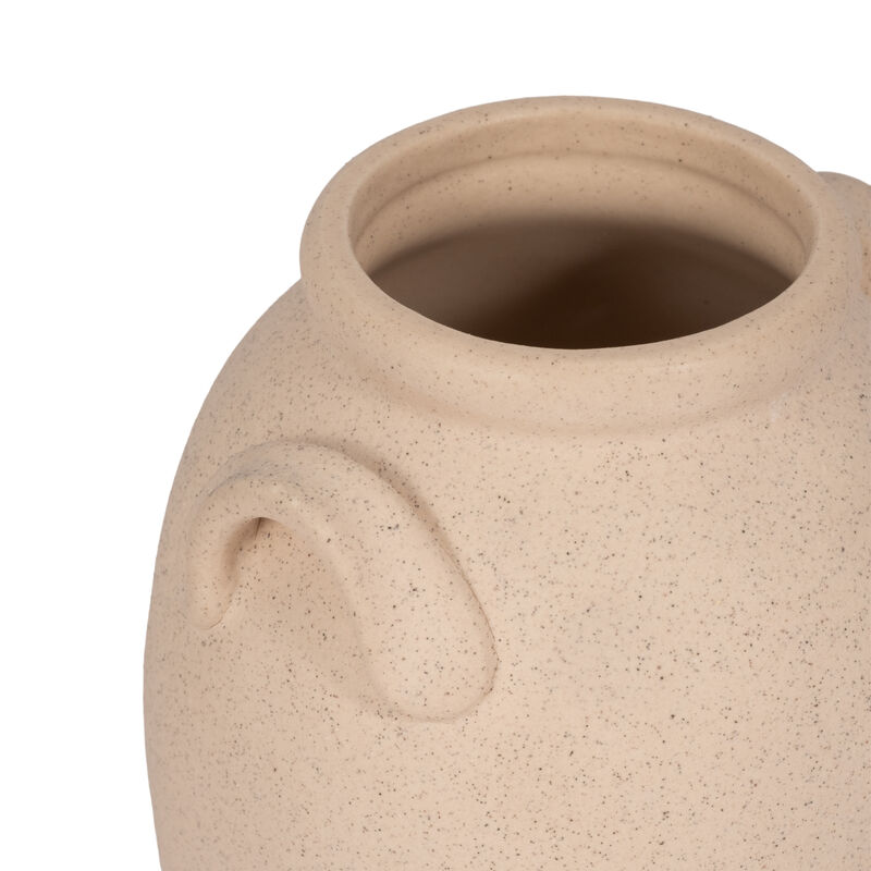 6" Textured Jug With Handles, Sand image number 4