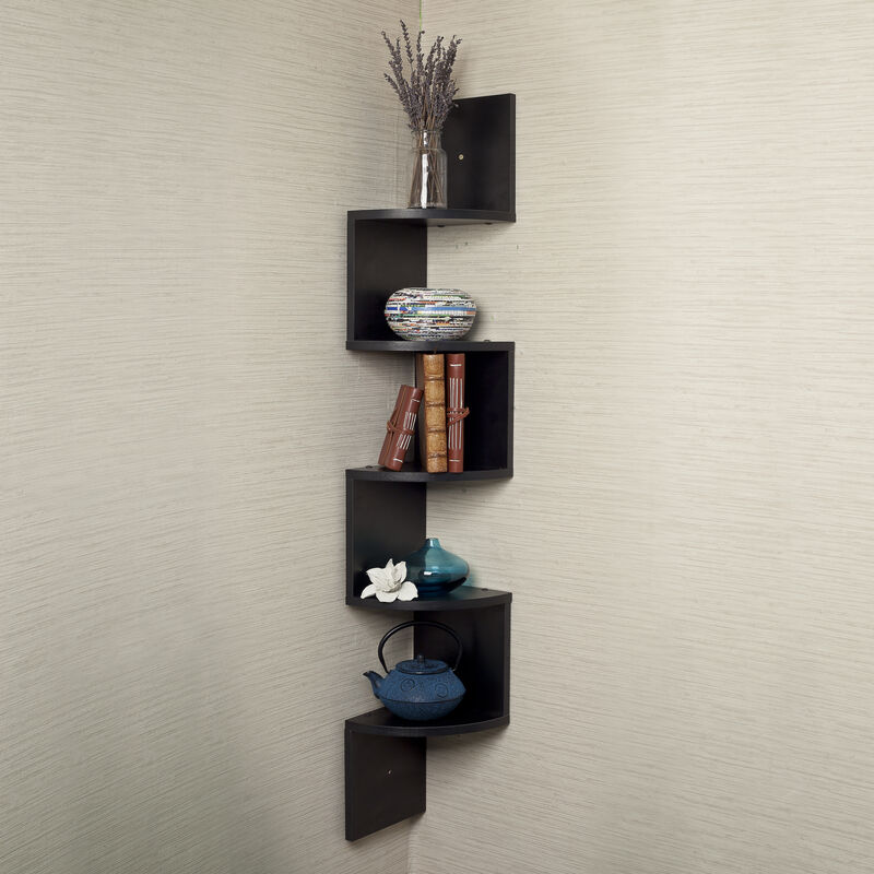 Large Laminated Corner Wall Mount Shelf