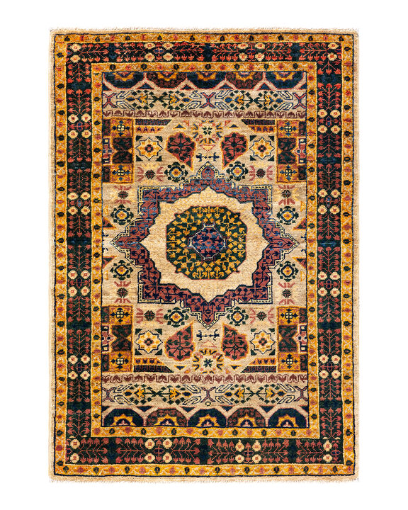Serapi, One-of-a-Kind Hand-Knotted Area Rug  - Yellow, 2' 9" x 4' 0"