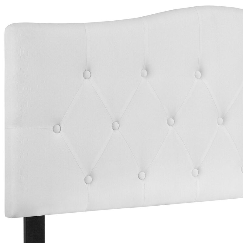 Flash Furniture Tufted Upholstered Full Size Headboard in White Fabric image number 6