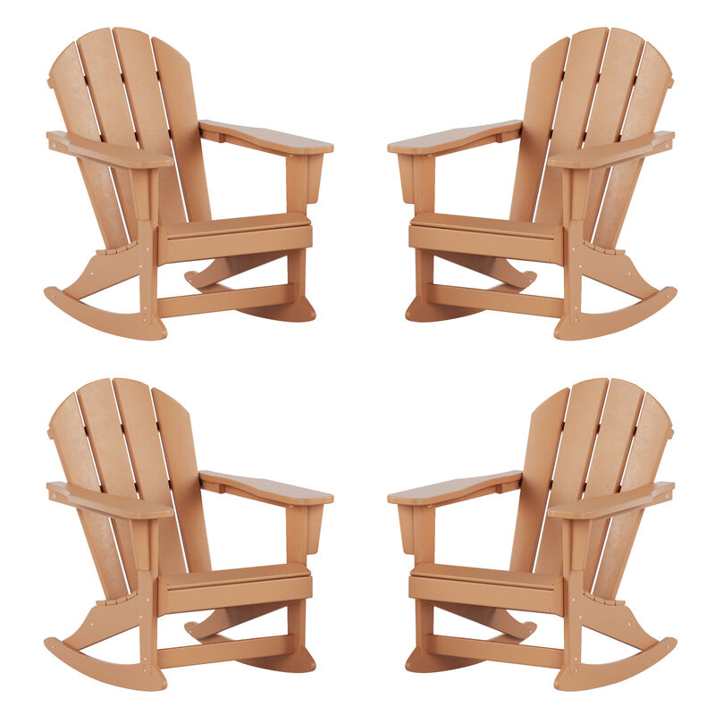 WestinTrends Outdoor Rocking Poly Adirondack Chair (Set Of 4)