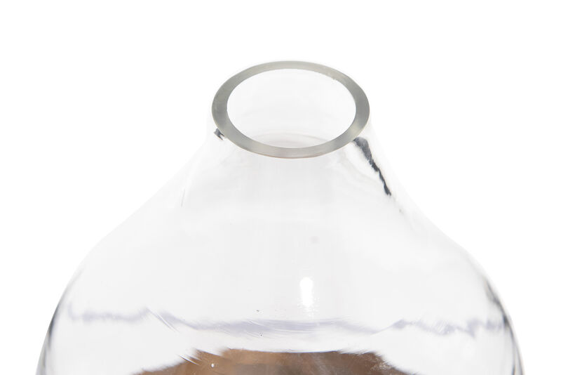 Decorative Glass Cloche with Metal Tray, Clear and Copper image number 5