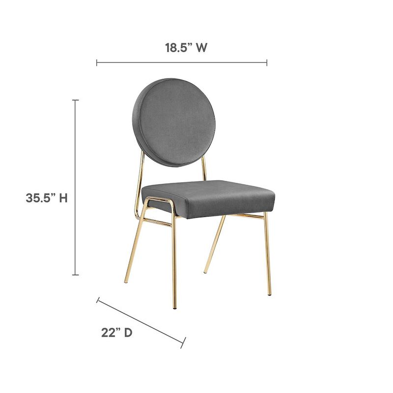 Craft Performance Velvet Dining Side Chairs Set of 2 image number 2
