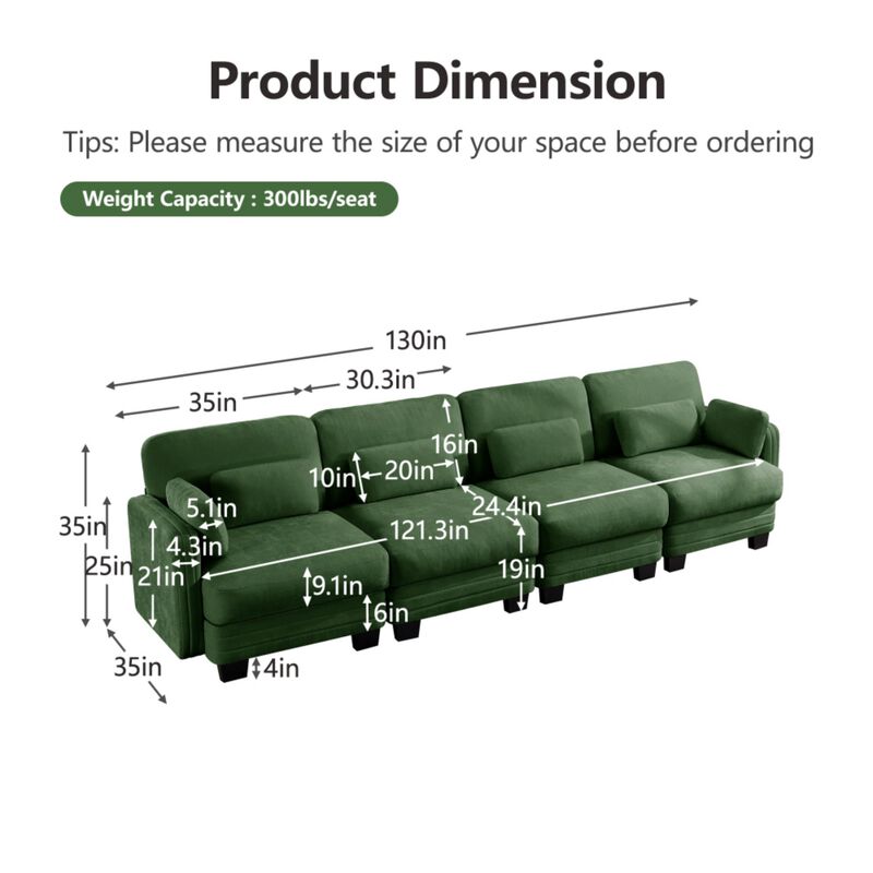 Clesp Modern Minimalist Modular Sectional Sofa image number 9
