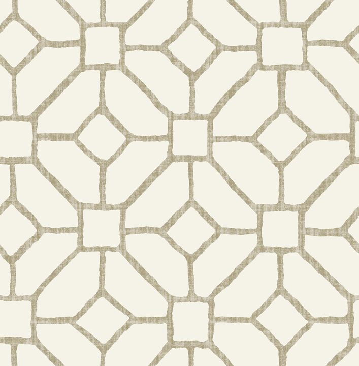 Addis Beige Trellis Wallpaper