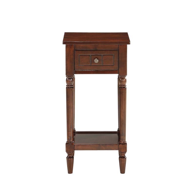 Convenience Concepts French Country Khloe 1 Drawer Accent Table with Shelf, Espresso