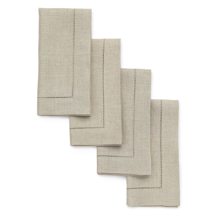 Linen Dinner Napkins - Classic Hemstitch