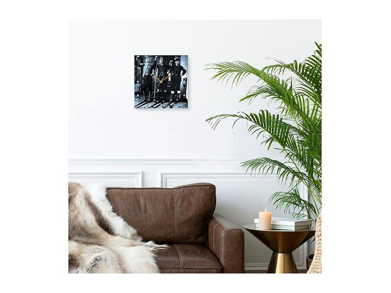 Nordic Ski Club Cyan Wall Clock 10 Inch Home Decor image number 2