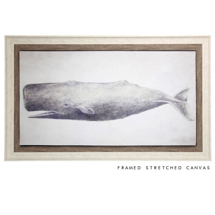 Whale print on canvas 32X44X1