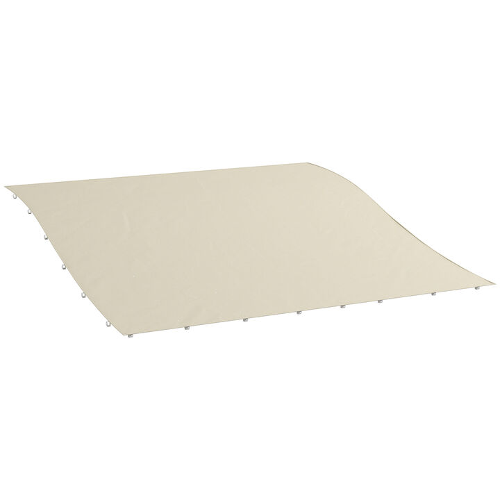 Outsunny Pergola Shade Cover, Pergola Canopy Replacement with Drainage Holes, for 10' x 10' Pergola (Outsunny 84C-038 Series), Beige