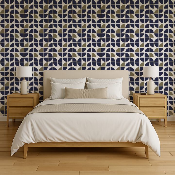 Mod Geo Crescents Peel and Stick Wallpaper